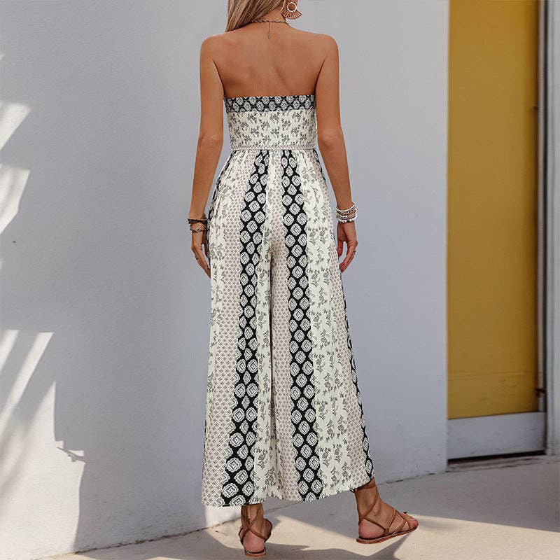 Strapless Wide Leg Jumpsuit - Heritage - Boutique.com