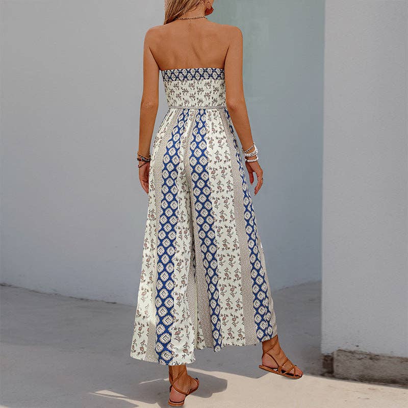 Strapless Wide Leg Jumpsuit - Heritage - Boutique.com