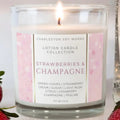Strawberries & Champagne Massage Oil Candle - Luxury Soy Wax Lotion Candle - Heritage - Boutique.com