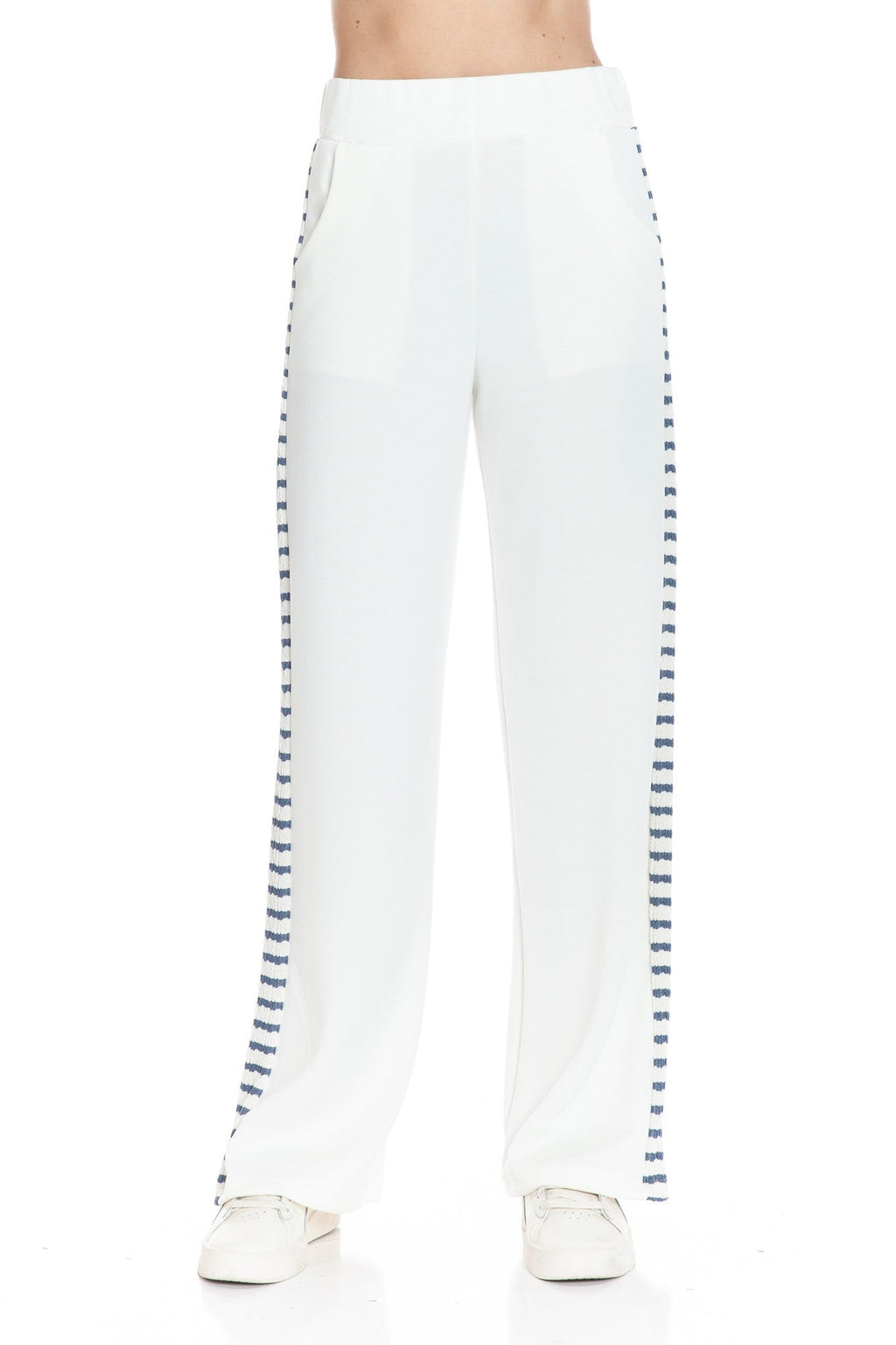 Stripe Out Straight Leg Pants with Pockets - Heritage - Boutique.com