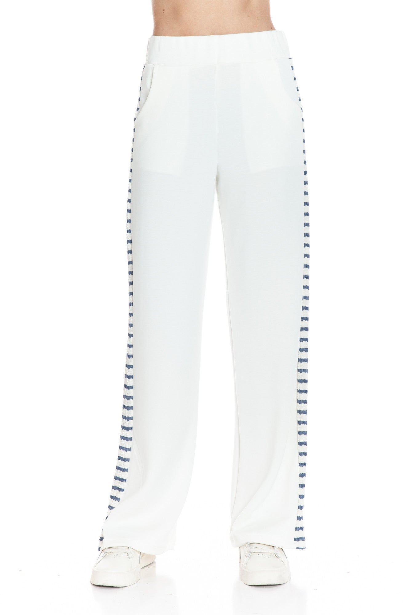 Stripe Out Straight Leg Pants with Pockets - Heritage - Boutique.com