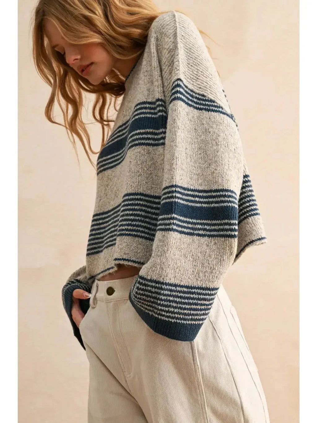 Striped Lurex Sweater - Heritage - Boutique.com