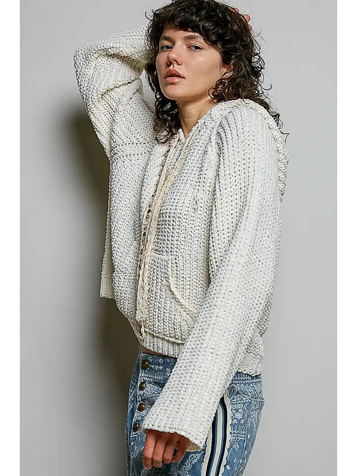 Sunday Soft Chenille Knit Hooded Sweater - Heritage-Boutique.com
