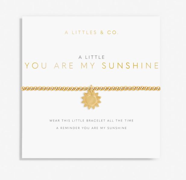 A Little You Are My Sunshine Gold Bracelet