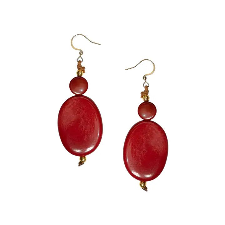 Tagua Avery Earrings– Lightweight Handmade Statement Earrings | Hypoallergenic Sustainable Jewelry - Heritage - Boutique.com