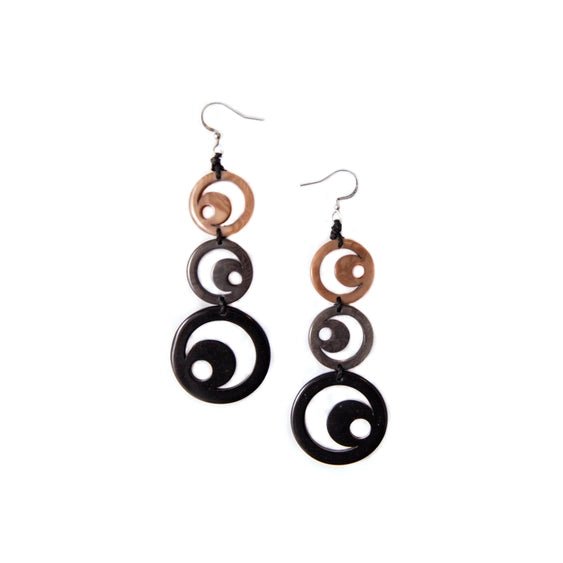 Tagua Moon Earrings – Lightweight Handmade Statement Earrings | HypoAllergenic Sustainable Jewelry - Heritage - Boutique.com