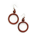Tagua Ring of Life Earrings – Eco - Friendly Tagua Nut Circle Dangle Earrings - Heritage - Boutique.com