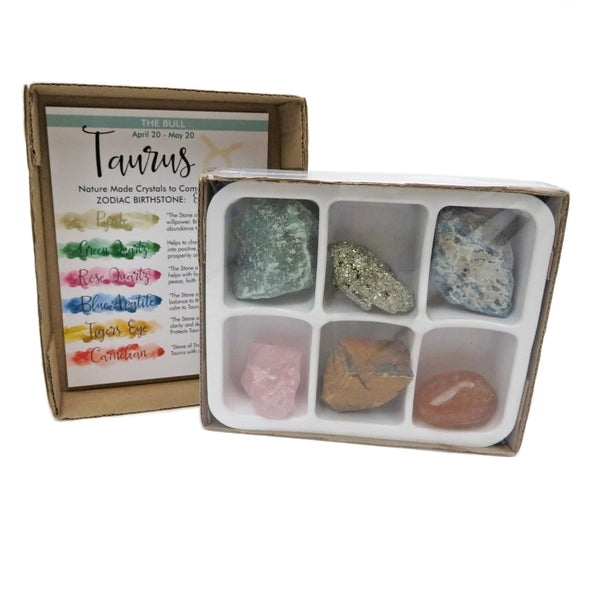 Taurus - Horoscope Crystal Set Birthstones Zodiac Sign Astrology