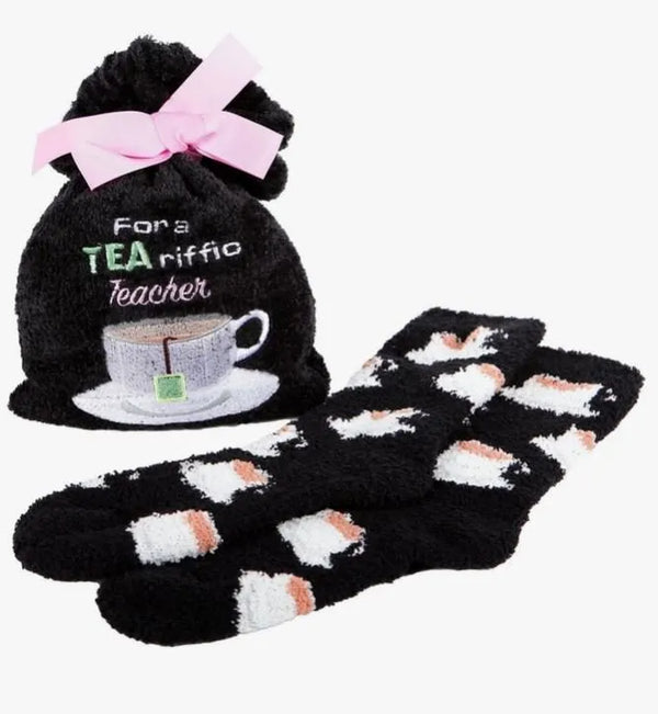 TEArrific Teacher Cozy Socks & Gift Bag - Heritage-Boutique.com
