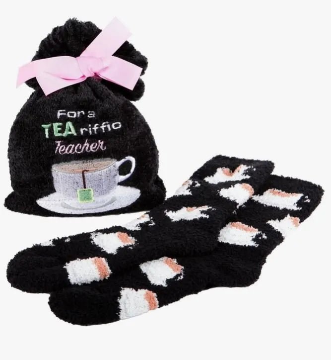 TEArrific Teacher Cozy Socks & Gift Bag - Heritage - Boutique.com