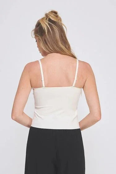 Textured Scallop Edge Lace Cami - Heritage - Boutique.com