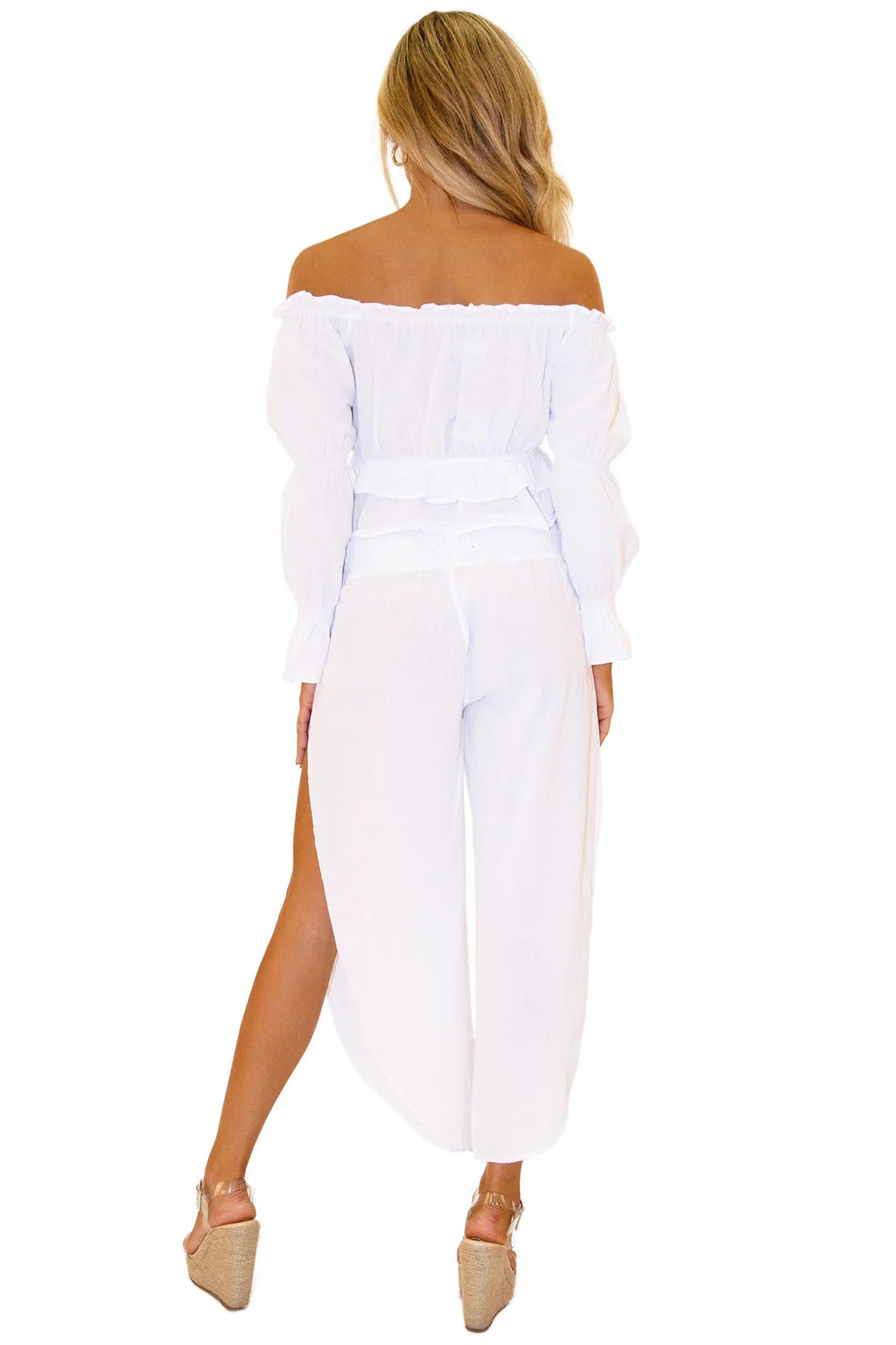 The Azalea - Cotton Split Thigh Pants - Heritage - Boutique.com