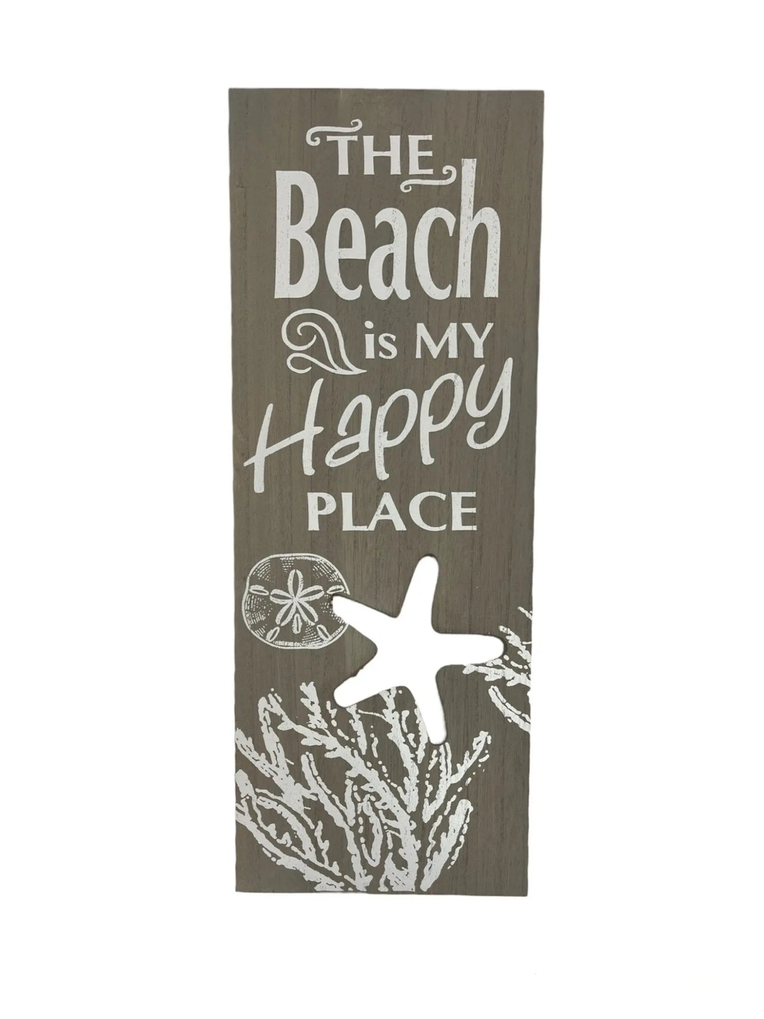 "The Beach is my Happy Place" Wooden Sign - Heritage - Boutique.com