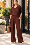 The Chelsea Twist Front Wide Leg Pant Set - Heritage-Boutique.com
