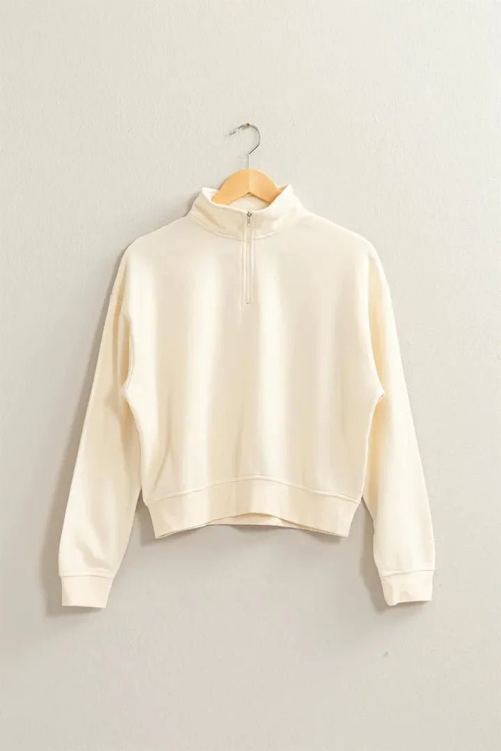 The Cozy Half Zip Pullover Sweatshirt - Heritage - Boutique.com
