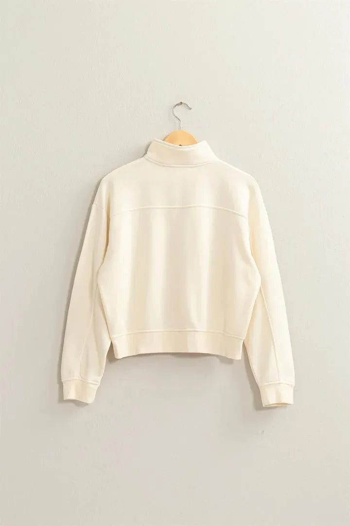 The Cozy Half Zip Pullover Sweatshirt - Heritage-Boutique.com
