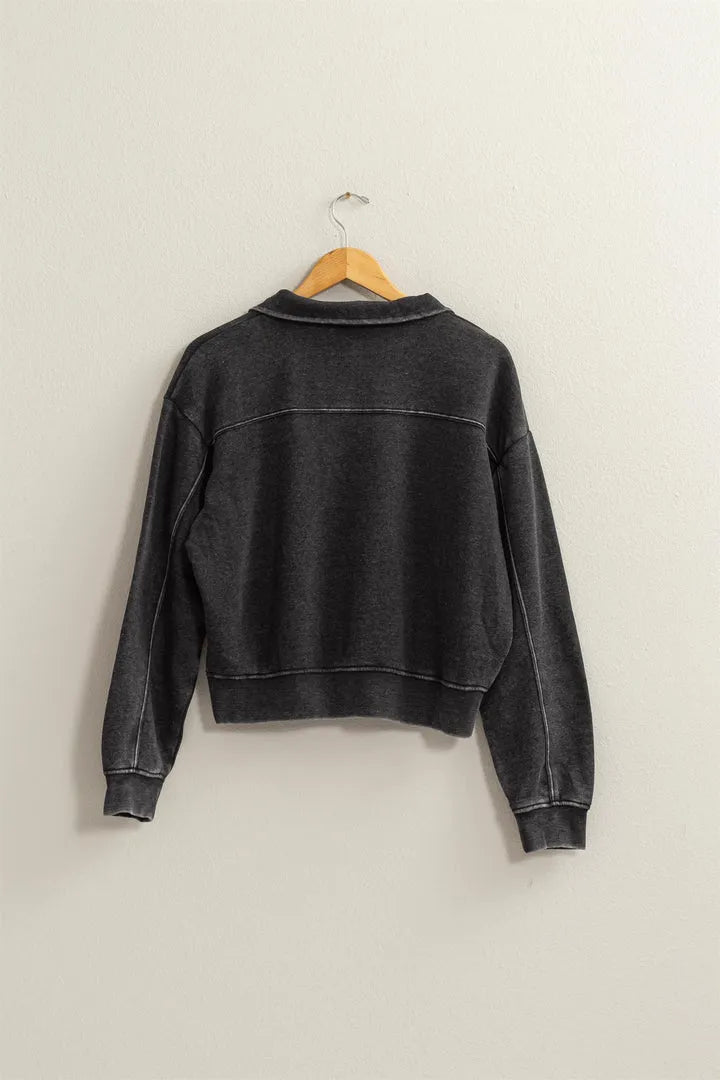 The Cozy Half Zip Pullover Sweatshirt - Heritage-Boutique.com