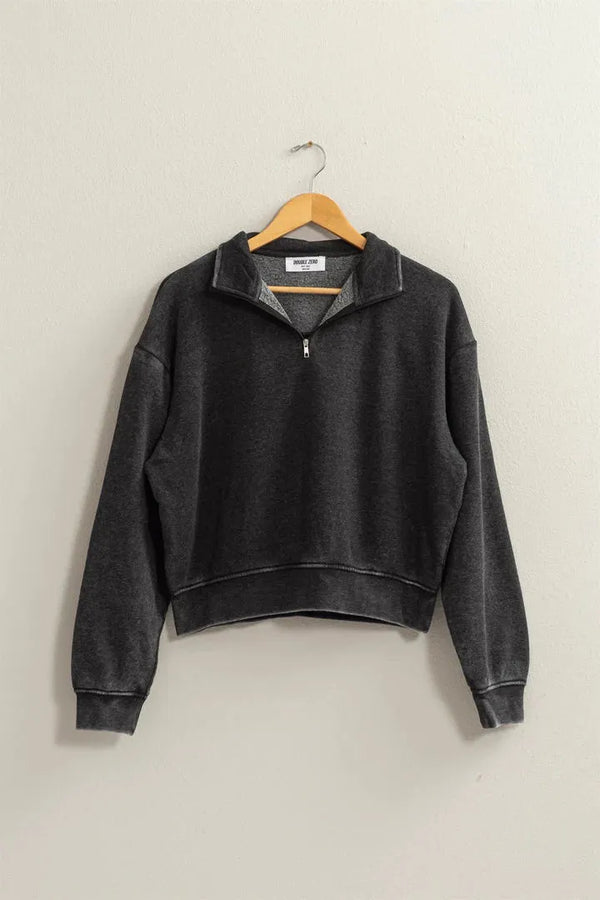 The Cozy Half Zip Pullover Sweatshirt - Heritage-Boutique.com