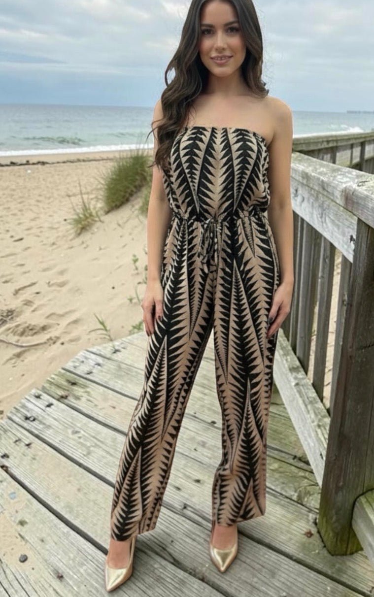 The Escape Strapless Jumpsuit - Heritage - Boutique.com