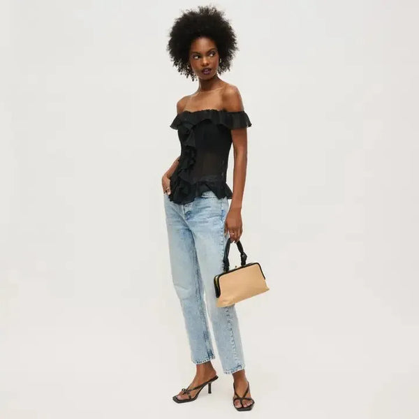 The Julissa Clutch - Natural Black - Heritage-Boutique.com