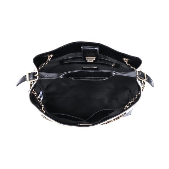 The Kensington Quilted Executive Tote | Two - Tone Chain Strap Handbag - Heritage - Boutique.com