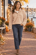 The Montauk Oatmeal Sherpa Snap Pull-Over - Heritage-Boutique.com