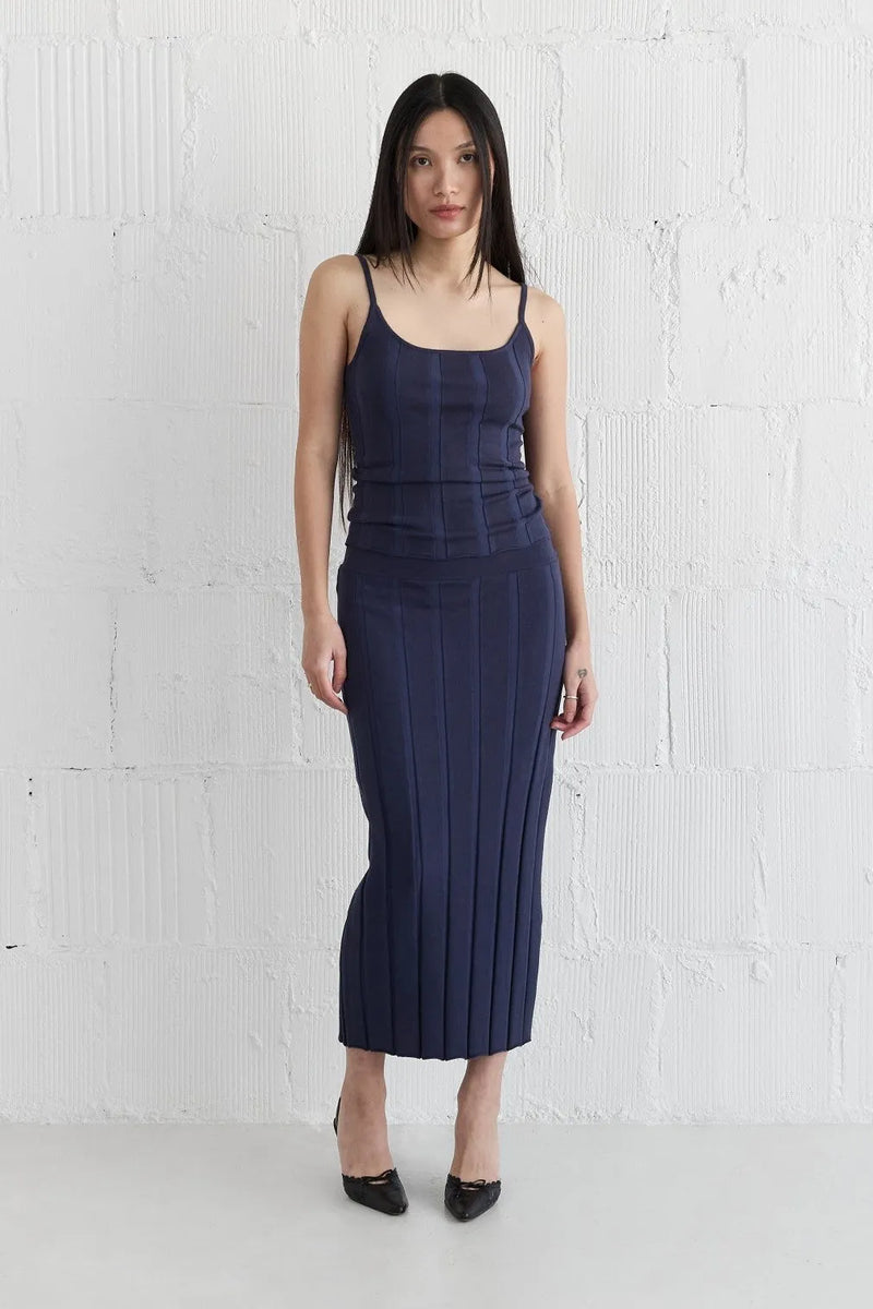 The Navy Kacey Tank - Heritage-Boutique.com