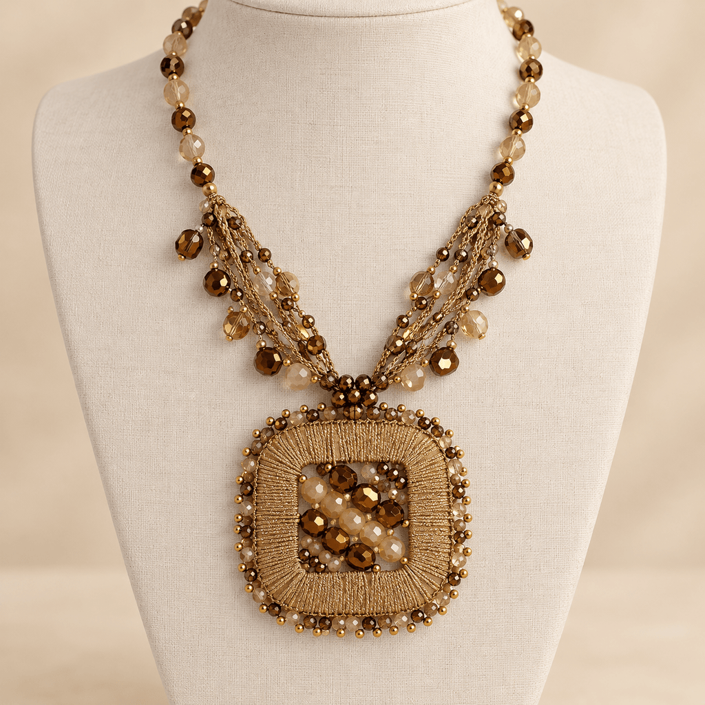 The Orélisse Beaded Statement Necklace - Heritage-Boutique.com