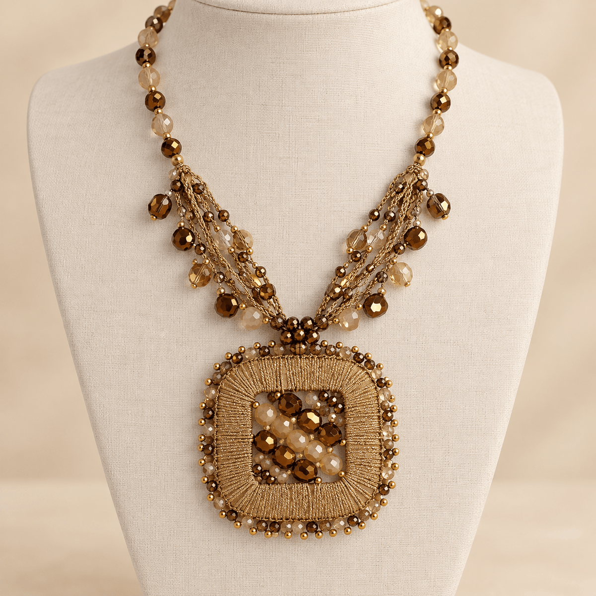 The Orélisse Beaded Statement Necklace - Heritage-Boutique.com