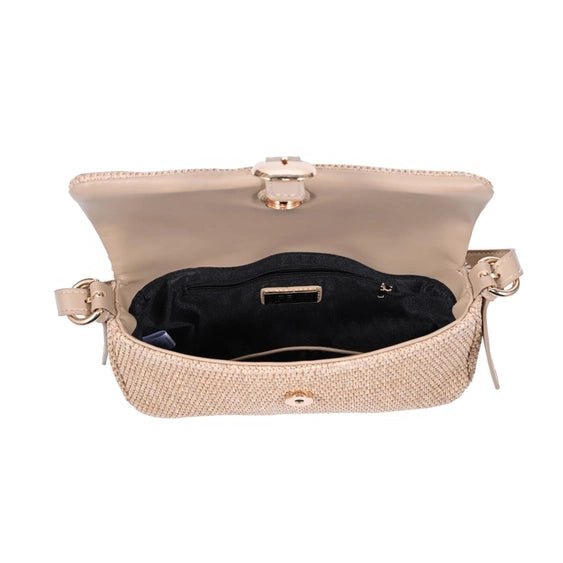 The Portofino Baguette Bag | Woven Neutral Shoulder & Crossbody Handbag - Heritage - Boutique.com
