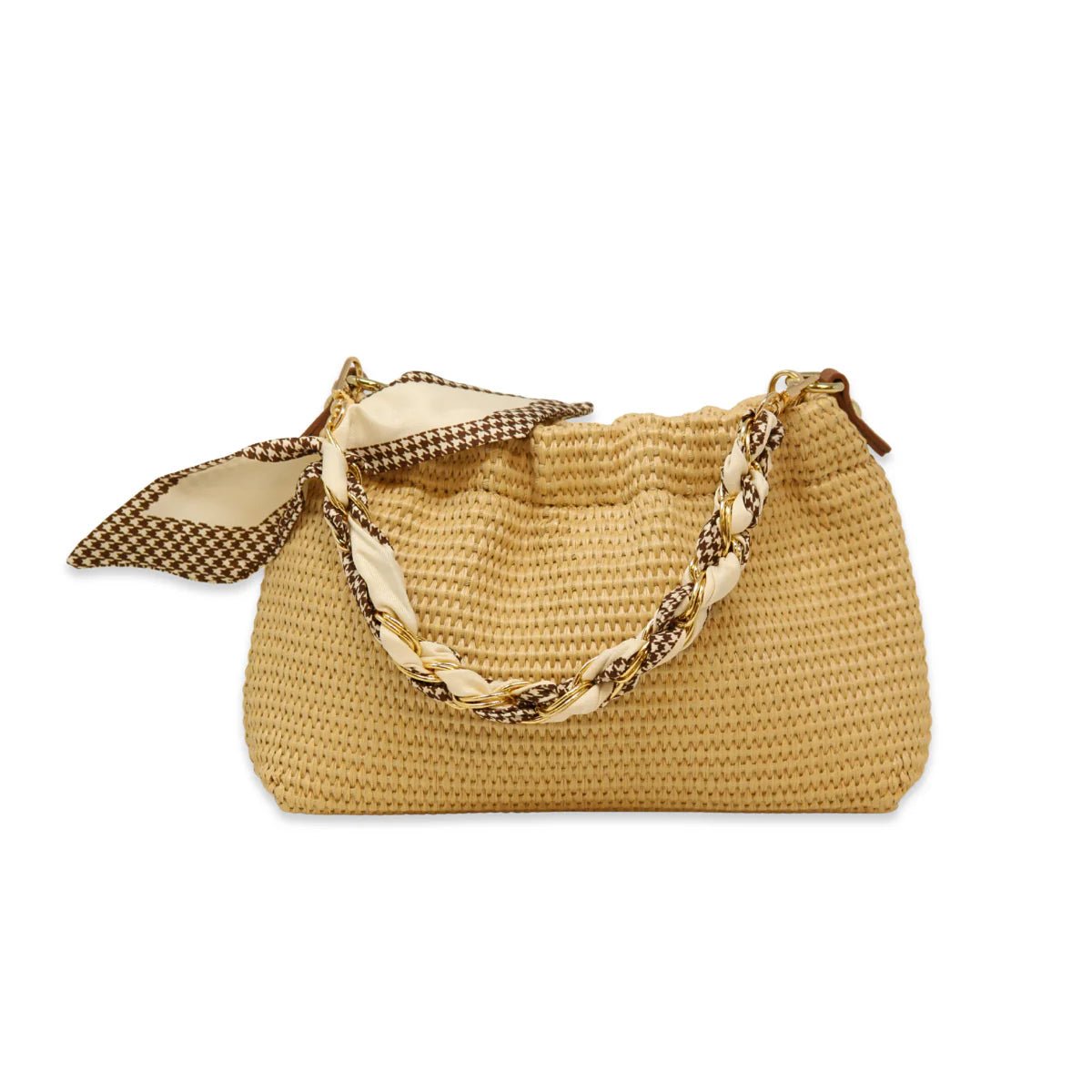 The Riviera Italian Raffia Bag - Summer Chain Bag - Heritage - Boutique.com