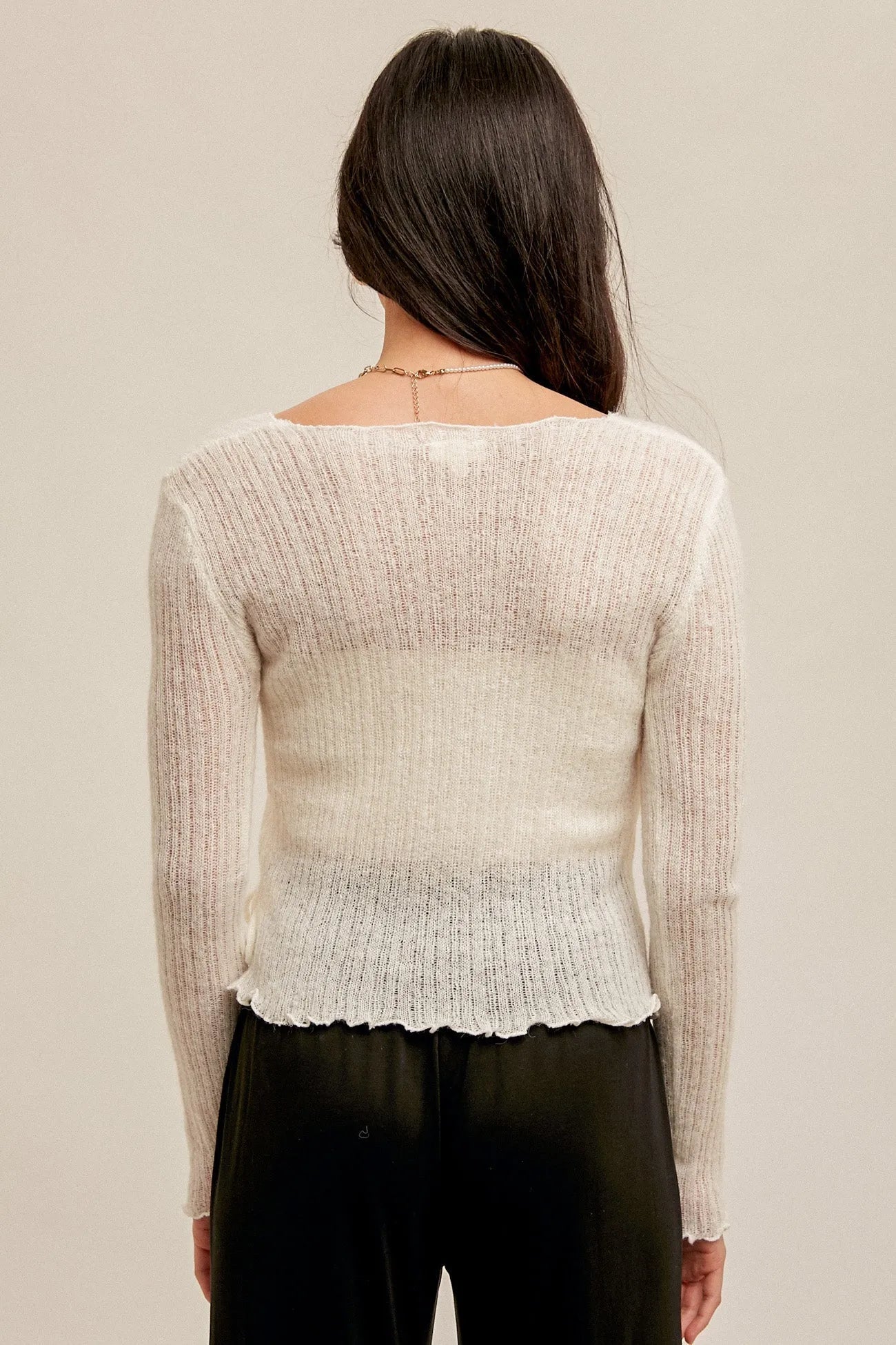 The Timeless Pointelle Wrap Top - Heritage - Boutique.com
