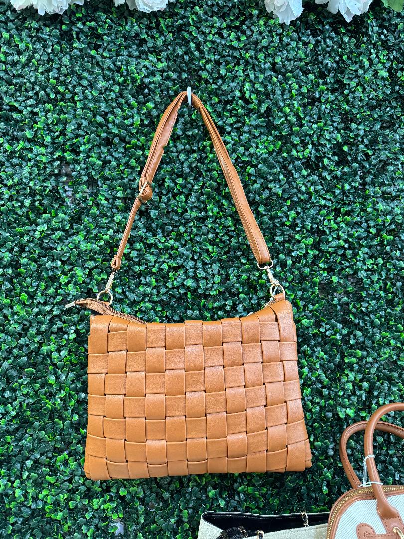 The Verona Woven Crossbody Clutch