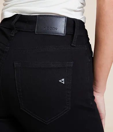 Tracey Coated Black High Rise Straight Leg by HIDDEN JEANS - Heritage-Boutique.com