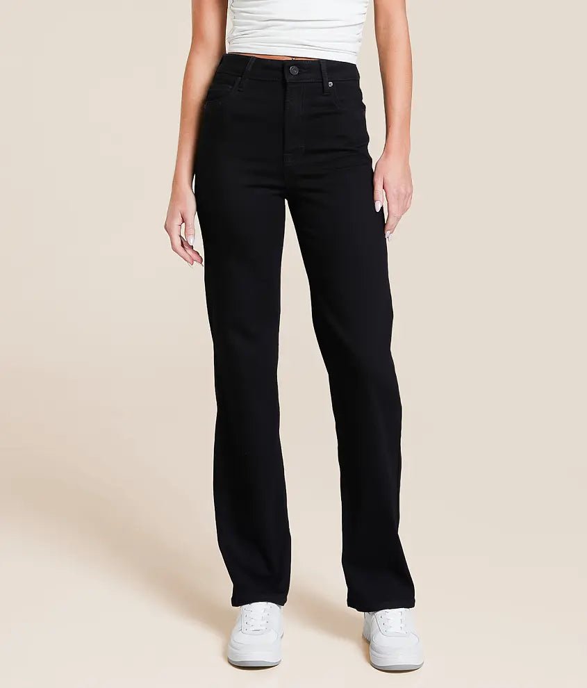 Tracey Coated Black High Rise Straight Leg by HIDDEN JEANS - Heritage-Boutique.com