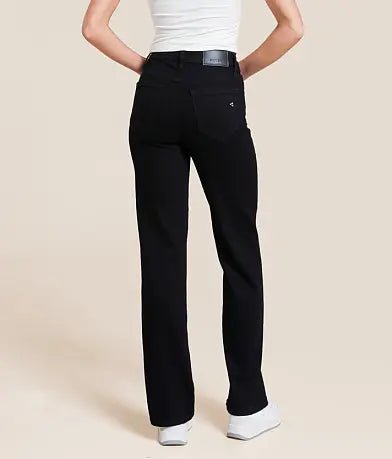 Tracey Coated Black High Rise Straight Leg by HIDDEN JEANS - Heritage-Boutique.com