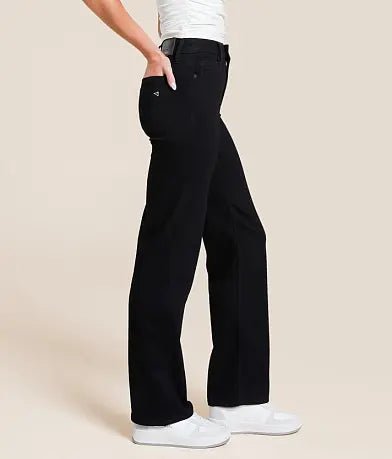 Tracey Coated Black High Rise Straight Leg by HIDDEN JEANS - Heritage-Boutique.com