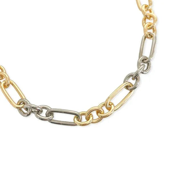 Two Tone Alt Chain Necklace - Heritage - Boutique.com