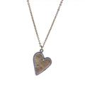 Two Tone Double Heart Gold Necklace – 1/4 Inch Heart in Heart Pendant, 18 Inch Chain, Valentine’s Gift for Her - Heritage - Boutique.com