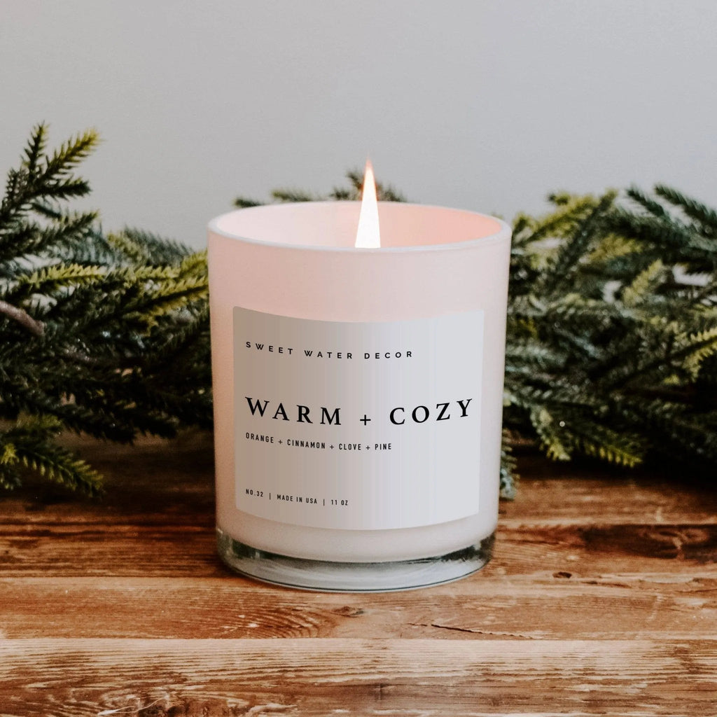 Warm and Cozy 11 oz Soy Candle - Christmas Home Decor & Gifts - Heritage - Boutique.com