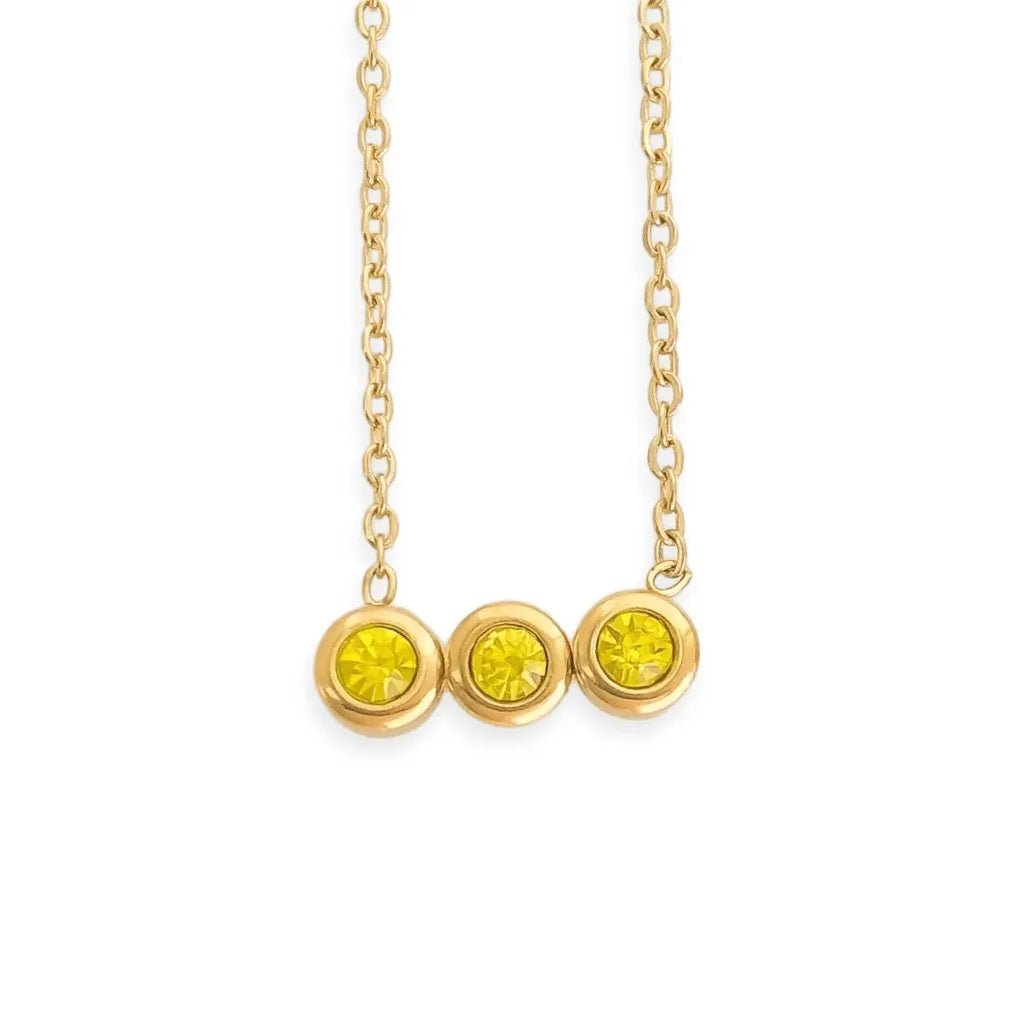 Water Resistant Birthstone Necklace Set - Heritage - Boutique.com