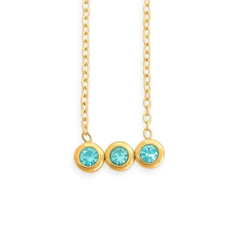 Water Resistant Birthstone Necklace Set - Heritage - Boutique.com