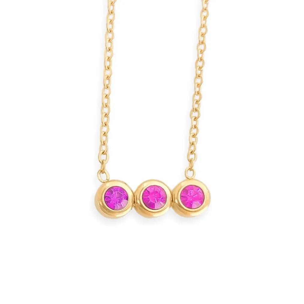 Water Resistant Birthstone Necklace Set - Heritage - Boutique.com