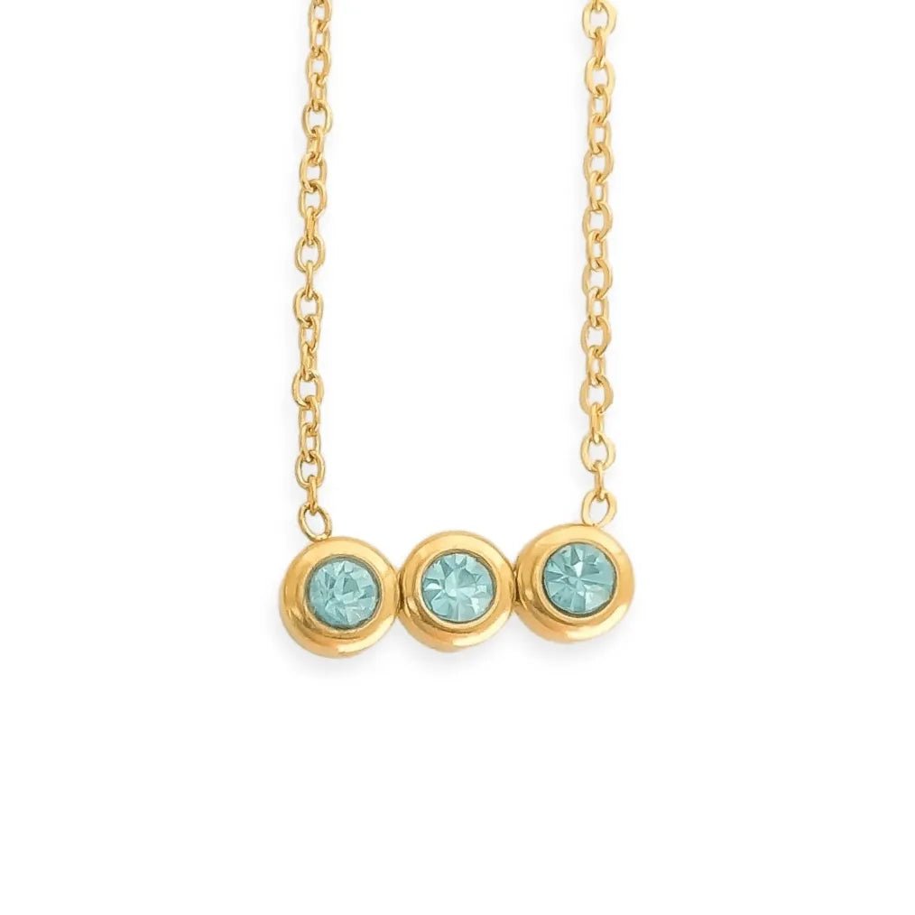 Water Resistant Birthstone Necklace Set - Heritage - Boutique.com