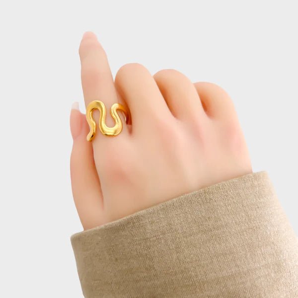 Water Resistant Squiggle Ring - Heritage - Boutique.com
