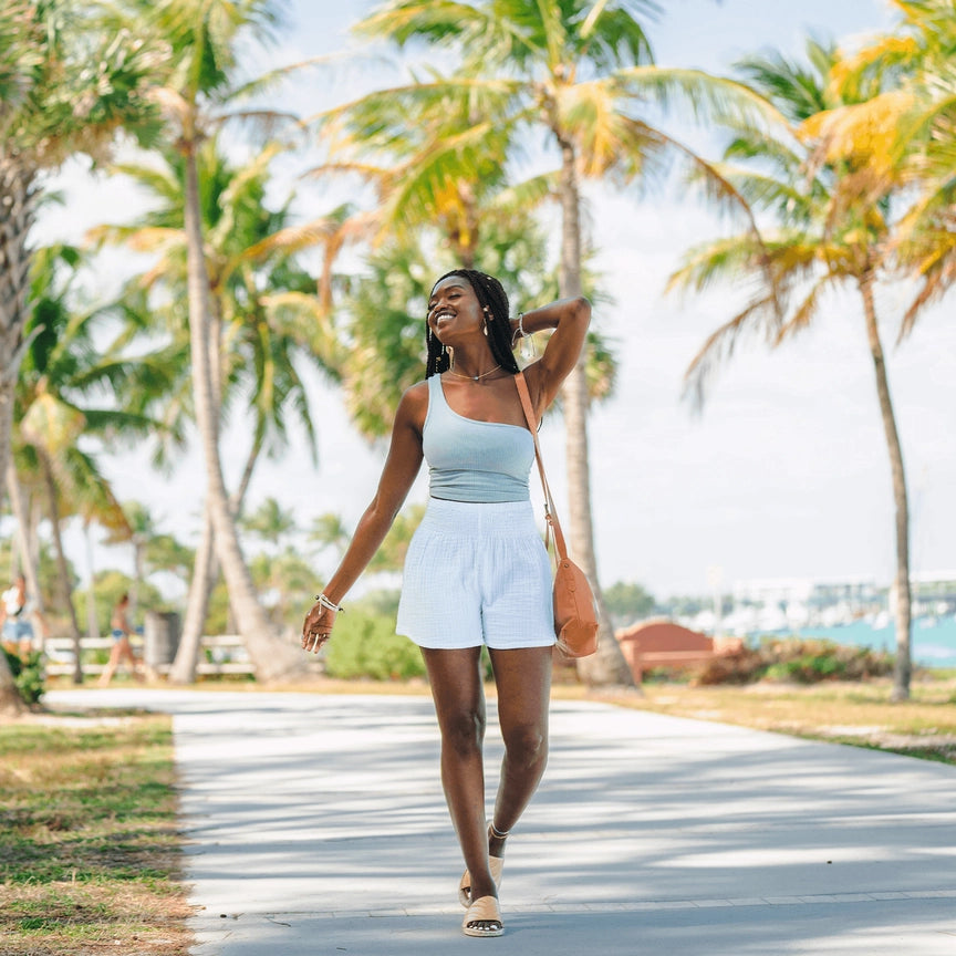 Breezy Cotton Smock Waist Shorts