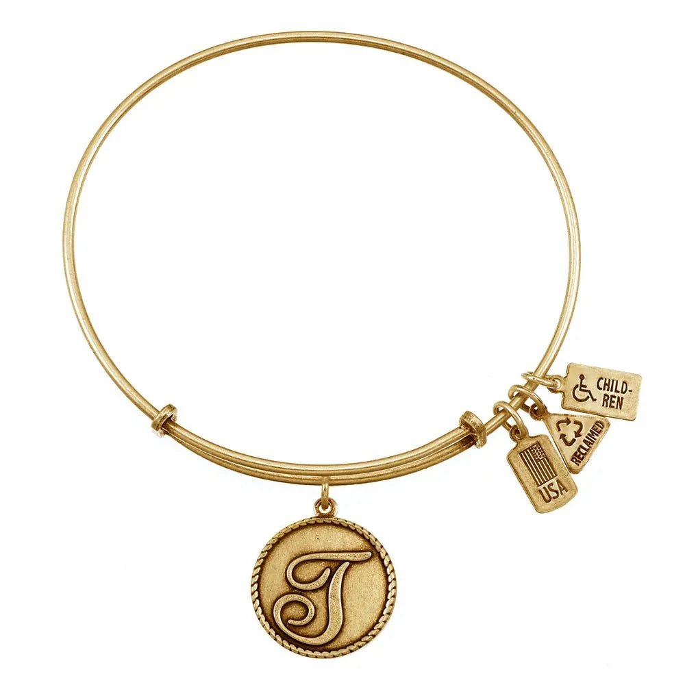 Wind and Fire Gold "Love Letters" Initial Bracelet - Heritage - Boutique.com
