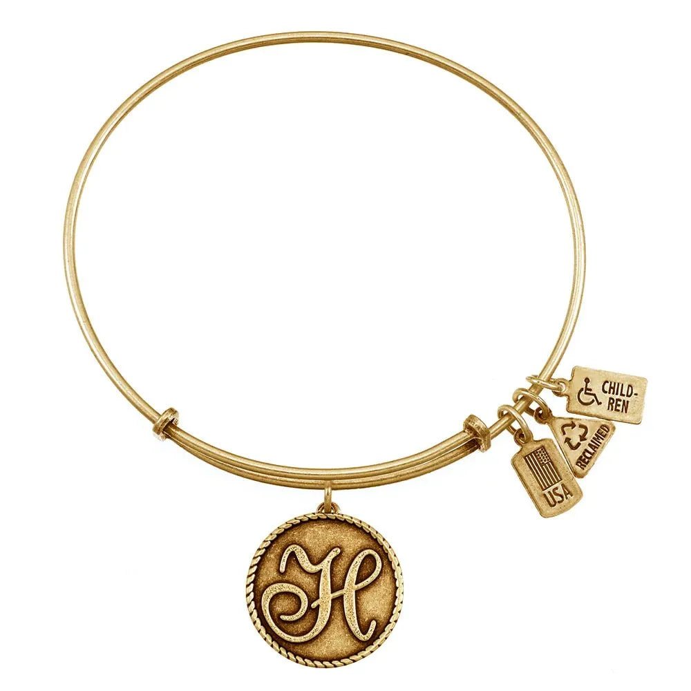 Wind and Fire Gold "Love Letters" Initial Bracelet - Heritage - Boutique.com