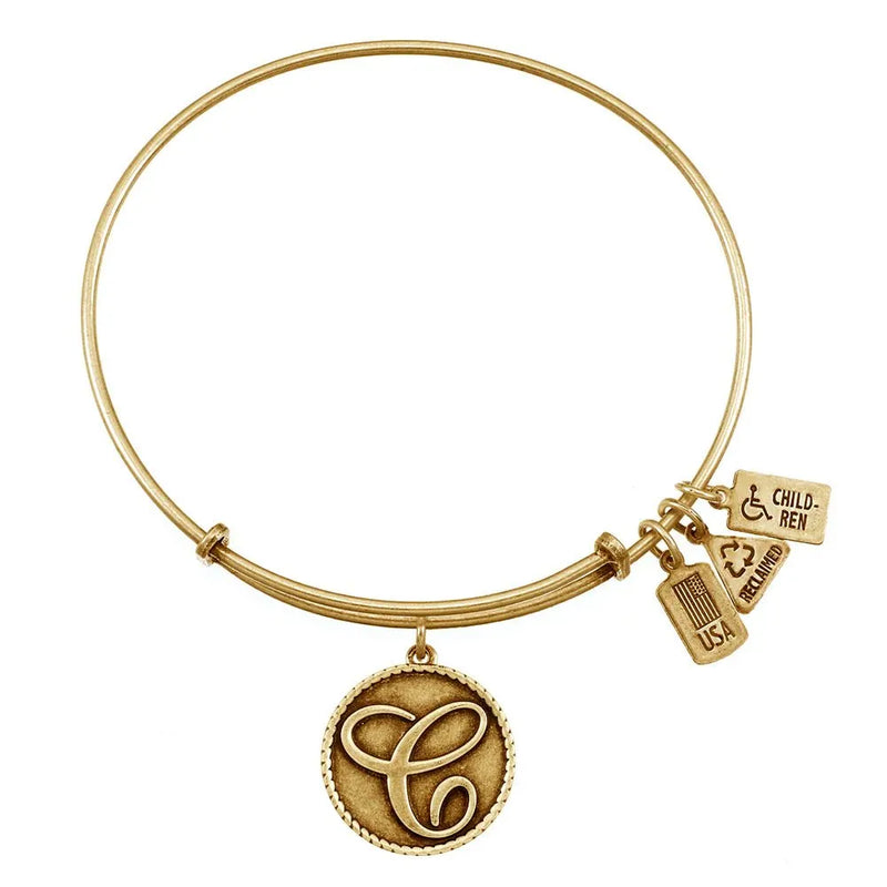 Wind and Fire Gold "Love Letters" Initial Bracelet - Heritage-Boutique.com
