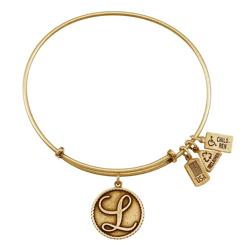 Wind and Fire Gold "Love Letters" Initial Bracelet - Heritage-Boutique.com